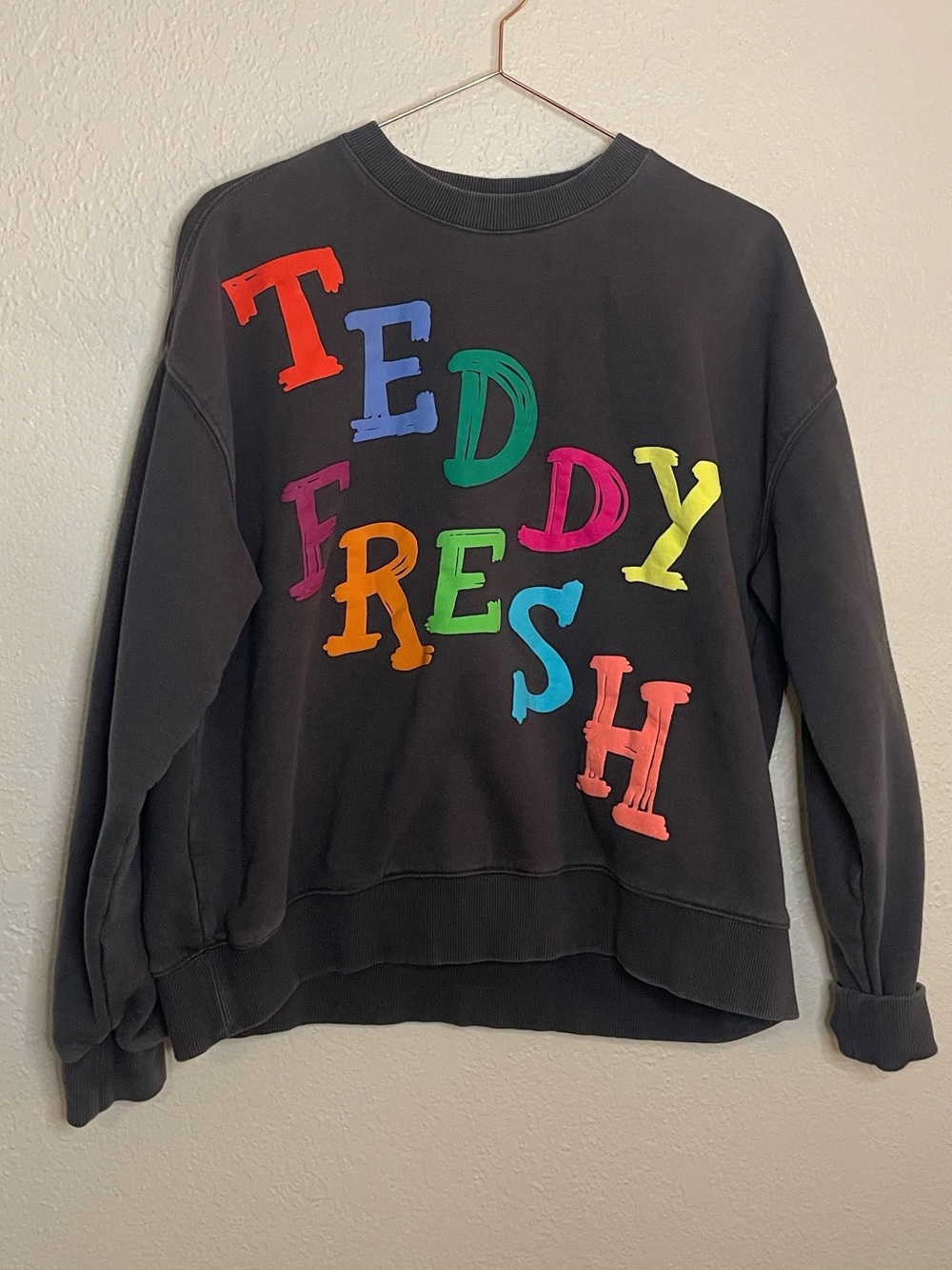 Teddy Fresh Rainbow Logo Crewneck Sweatshirt M